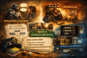 Elementos del guion. Generada por IA